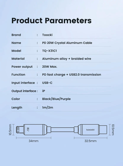 USB C to Lightning Cable for iPhone 14 13 12 11 Pro Max Mini 8 7 Plus AirPods iPad Fast Charging Type C Lightning Cable