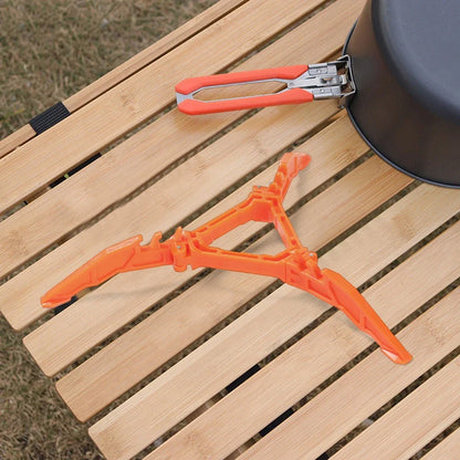 Nylon Gas Canister Stand Foldable Outdoor Gas Tank Bracket Camping Stove Bottle Stand Universal Tripod Folding Canister Stand