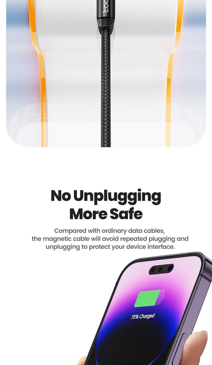 540 Rotate Magnetic USB Type C Cable For iPhone 12 X Xiaomi Fast Charger Micro USB Type-C Magnet Charging Cable Data Wire