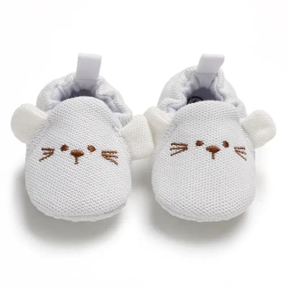 Meckior Baby Slippers Casual Baby Boy Girl Knit Crib Shoes Cartoon Soft Sole Anti-slip Prewalker Reptiles Toddler Baby Shoes