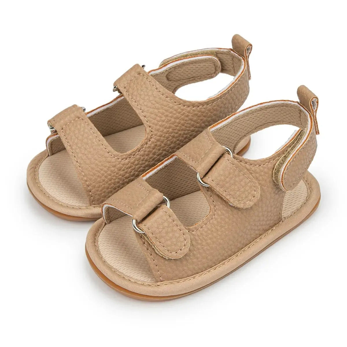 Meckior Summer Baby Sandals Baby Shoes PU Leather Rubber Bottom Sole Anti-Slip Infant First Walker Baby Boy Girl Sandals 0-18M