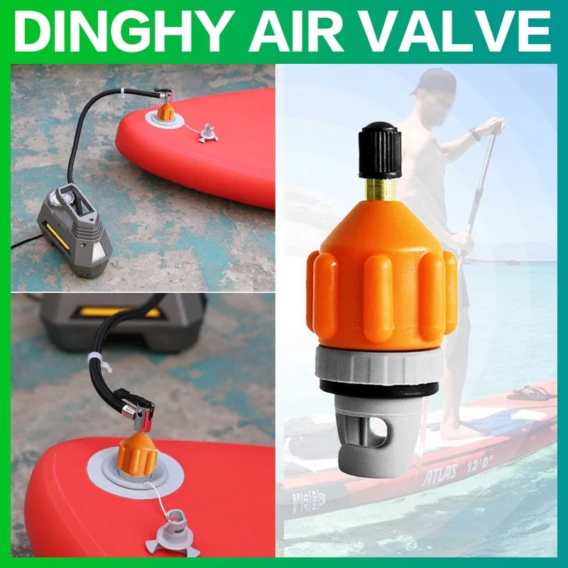 Durable Air Valve Adaptor Wear-resistant Rowing Boat Air Valve Adaptor Nylon Kayak Inflatable Pump Adapter for SUP Board