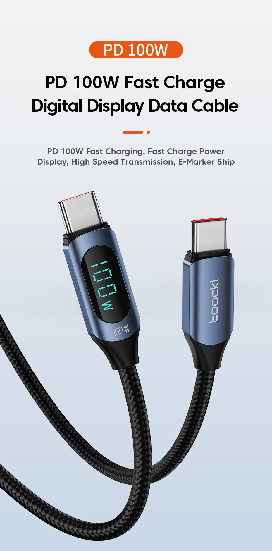 Type C to Type C Cable 100W PD Fast Charging Charger USB C to USB C Display Cable For Xiaomi POCO F3 Realme Macbook iPad