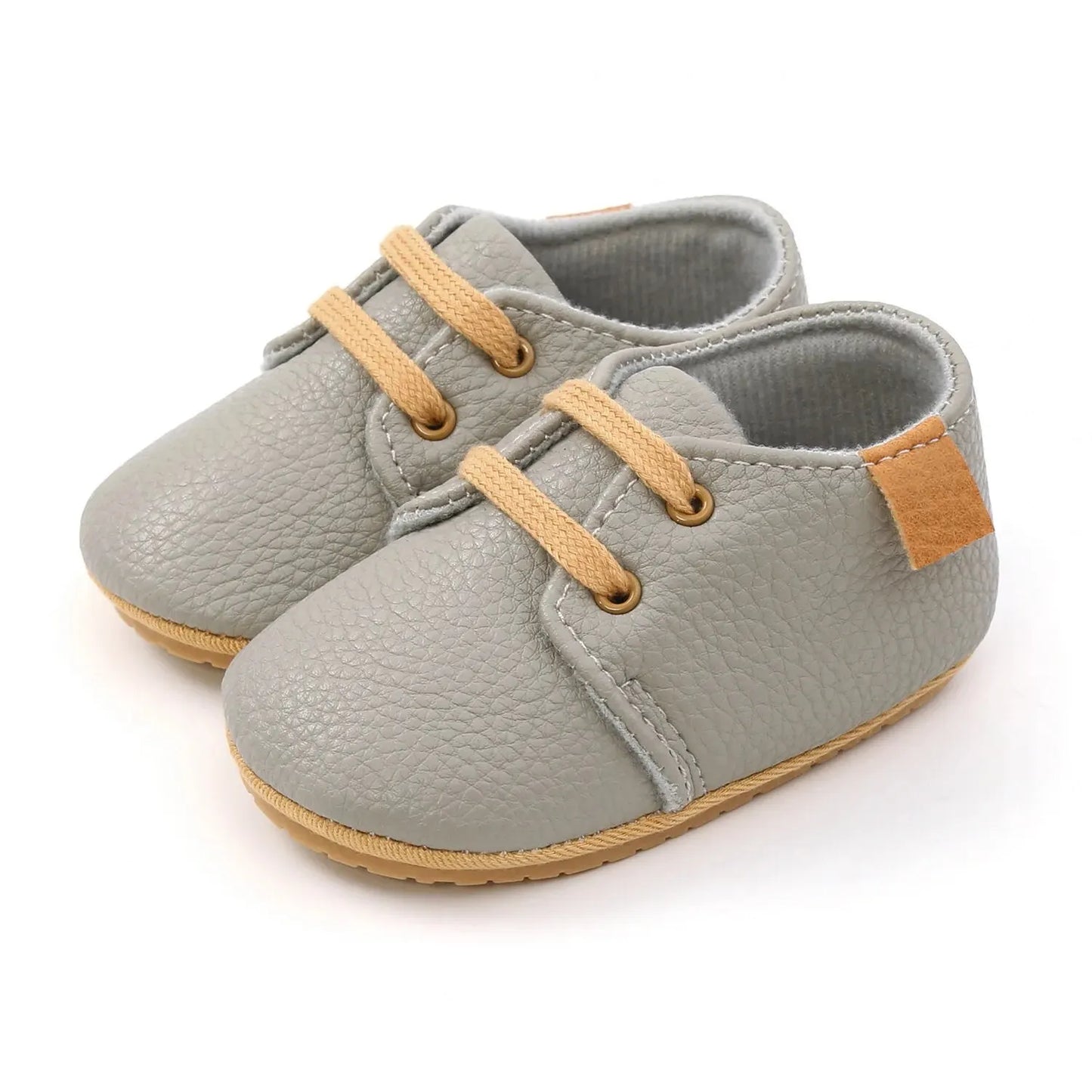 Meckior Baby Shoes Retro PU Leather Boy Girl Shoes Toddler Rubber Sole Anti-slip First Walkers Unisex Newborn Moccasins