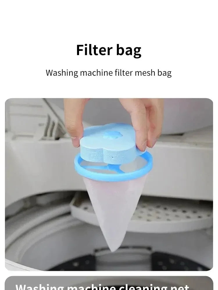 Pet Hair Remover Washing Machine Floating Lint Filter Bag Reusable Laundry Ball Clothes Hair Cleaning Tools Cat Hair Catcher