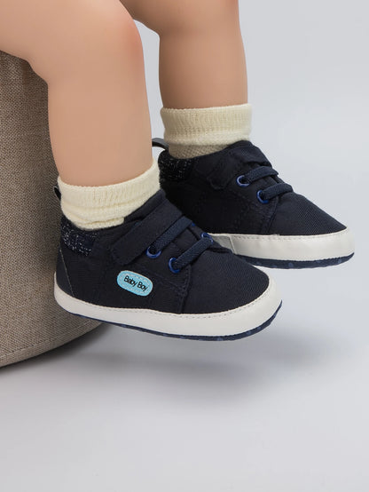 Newborn New Classic Baby Solid Color Canvas Shoes Casual Shoes Anti-slip Soft Cotton Soles Baby Sneakers First Day Toddler Shoes