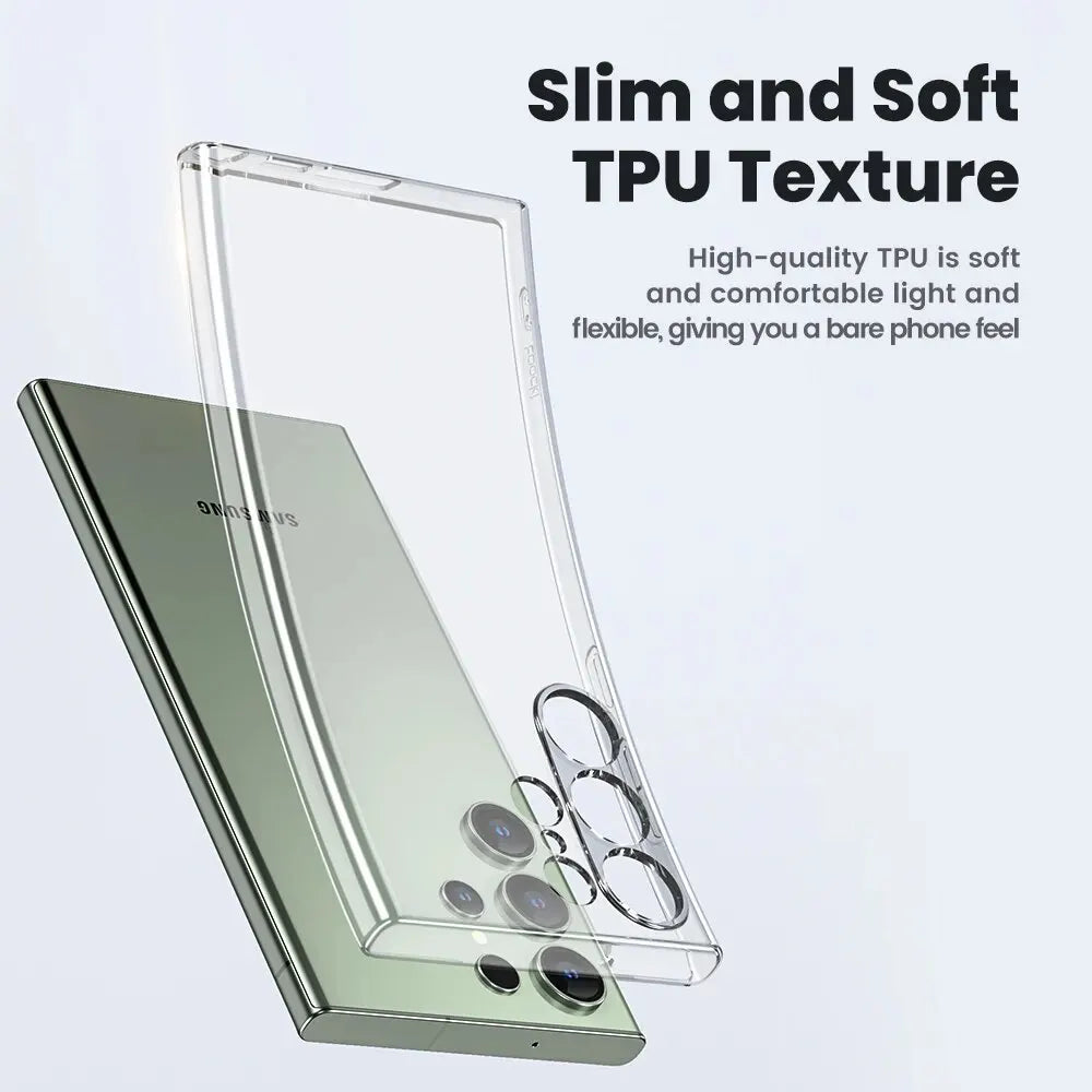 Phone Case for Samsung S24 S23 S22 S21 Plus Ultra Clear Case for S23 S21 PE Transparent Soft TPU Protective Cover Case