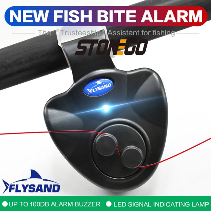 LED Light Fishing Alarms Portable Carp Bite Alarm Fishing Line Gear Alert Indicator Buffer Fishing Rod Loud Alarm