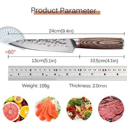 5.5inch Kitchen Knife Stainless Steel Fruit Knife Utility Paring Tomato Steak Knives Forged Boning Knife Kitchen Tools Cookware