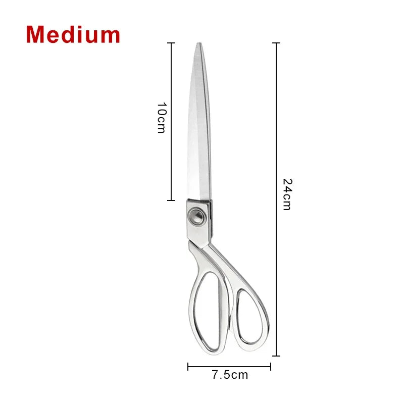 Professional Sewing Scissors Stainless Steel Tailor Scissors 8/9/10inch Fabric Cloth Cutter Diy Sewing Tools and Accessories 가위