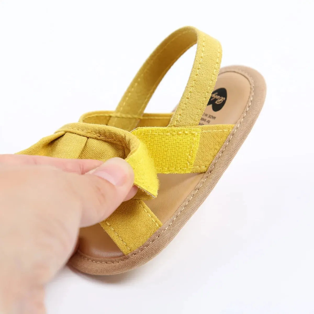 Meckior Summer Baby Sandals Baby Girl Shoes Princess Flat Sole Non-slip Toddler First Walker Crib Shoes Newborn Canvas Slippers