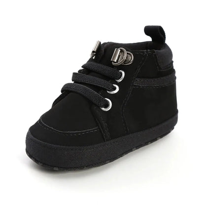 Meckior Baby Boy Sneakers Newborn PU Leather Infant Casual Girl Shoes Soft Sole Anti-slip Toddler First Walkers Crib Shoes