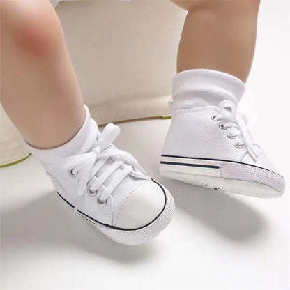 Meckior Baby Classic Star Canvas Sneakers Newborn Baby Boys Girls Shoes First Walkers Infant Toddler Anti-slip Crib Baby Shoes