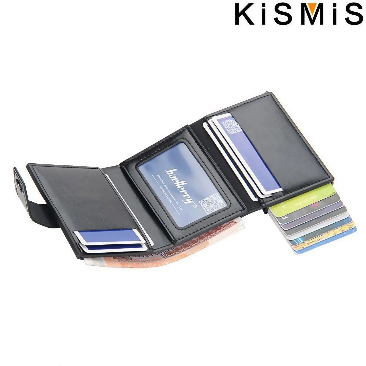 RFID Blocking Business Card Case - Genuine Leather Credit Card Holder Wallet with Gift Box, Minimalist Design