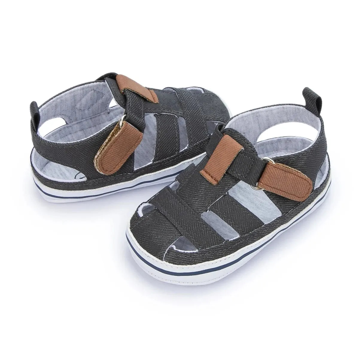 Meckior Baby Canvas Casual Boy Shoes Anti-Slip Rubber Bottom Infant Toddler Newborn First Walker Baby Boy Girl First Sandals