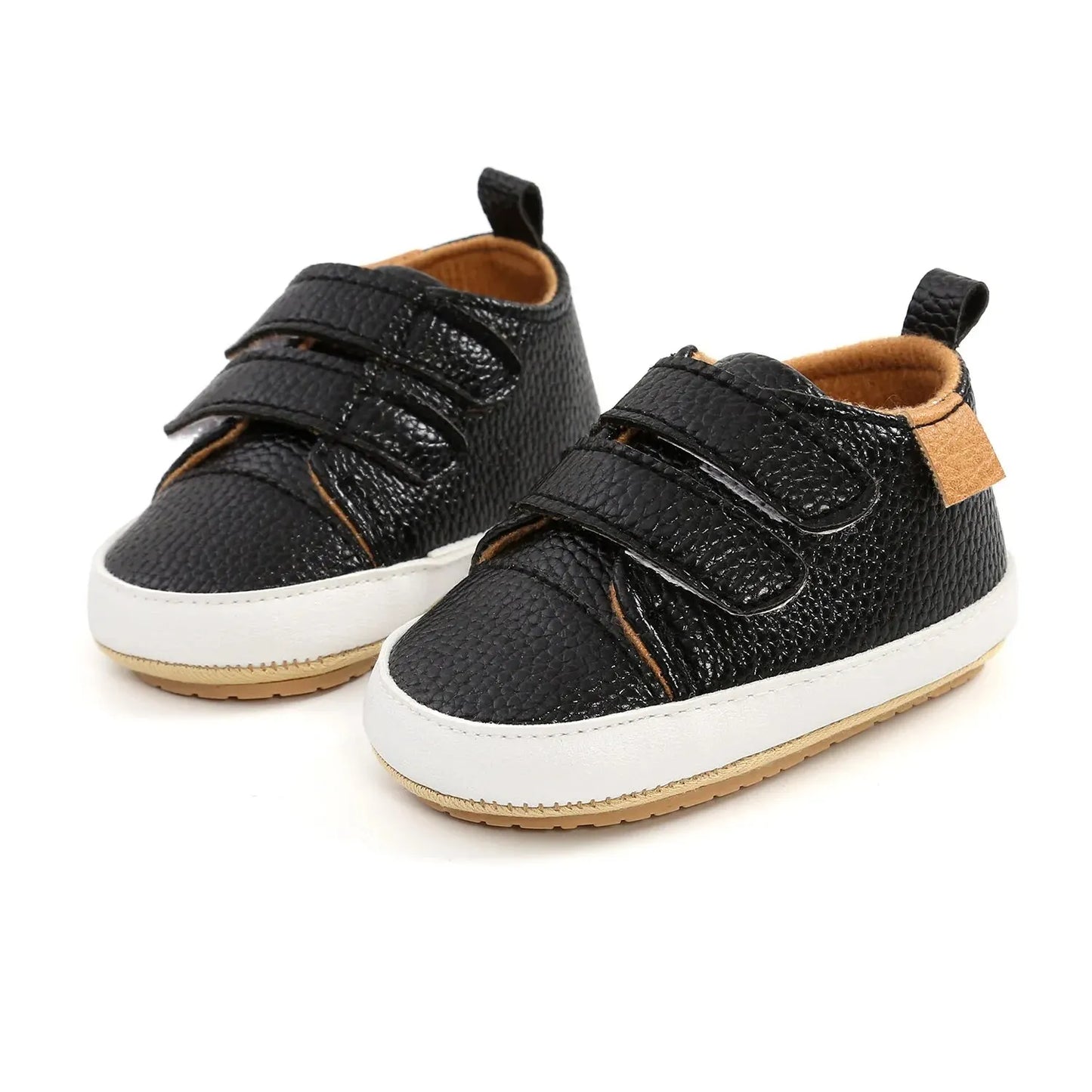 Meckior Baby Boys Girls Shoes Classic Unisex PU Leather Toddler Rubber Sole Anti-slip First Walkers Infant Moccasins Baby Shoes