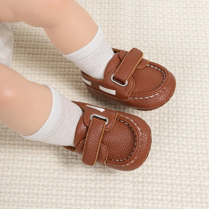 New Unisex Leather Shoes Anti-slip Soft Bottom Baby Boys and Girls Casual Shoes Newborn Toddler First Walkers Crib Shoes 0-18M