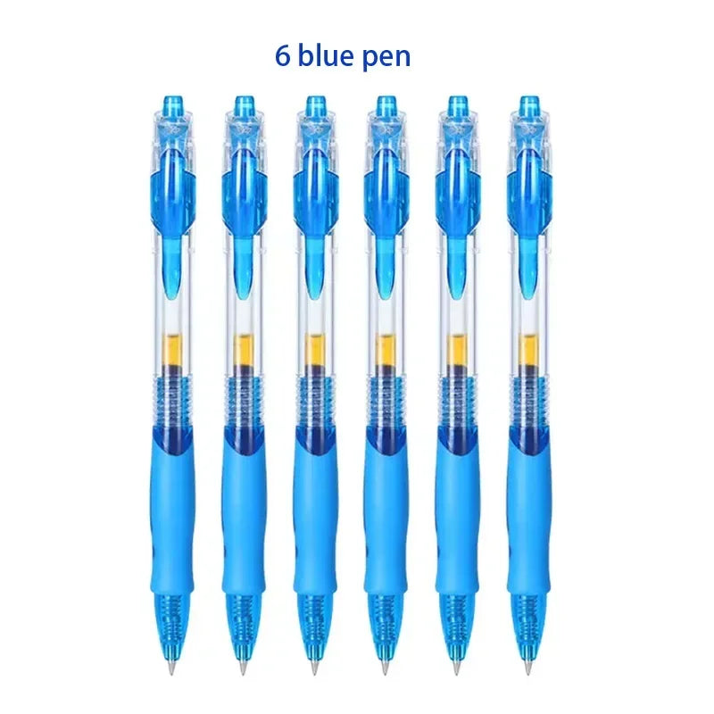 13/30pcs Retractable Gel Pens Set Black/Red/Blue Ink Ballpoint for Writing Refills Office Accessories School Supplies Stationery