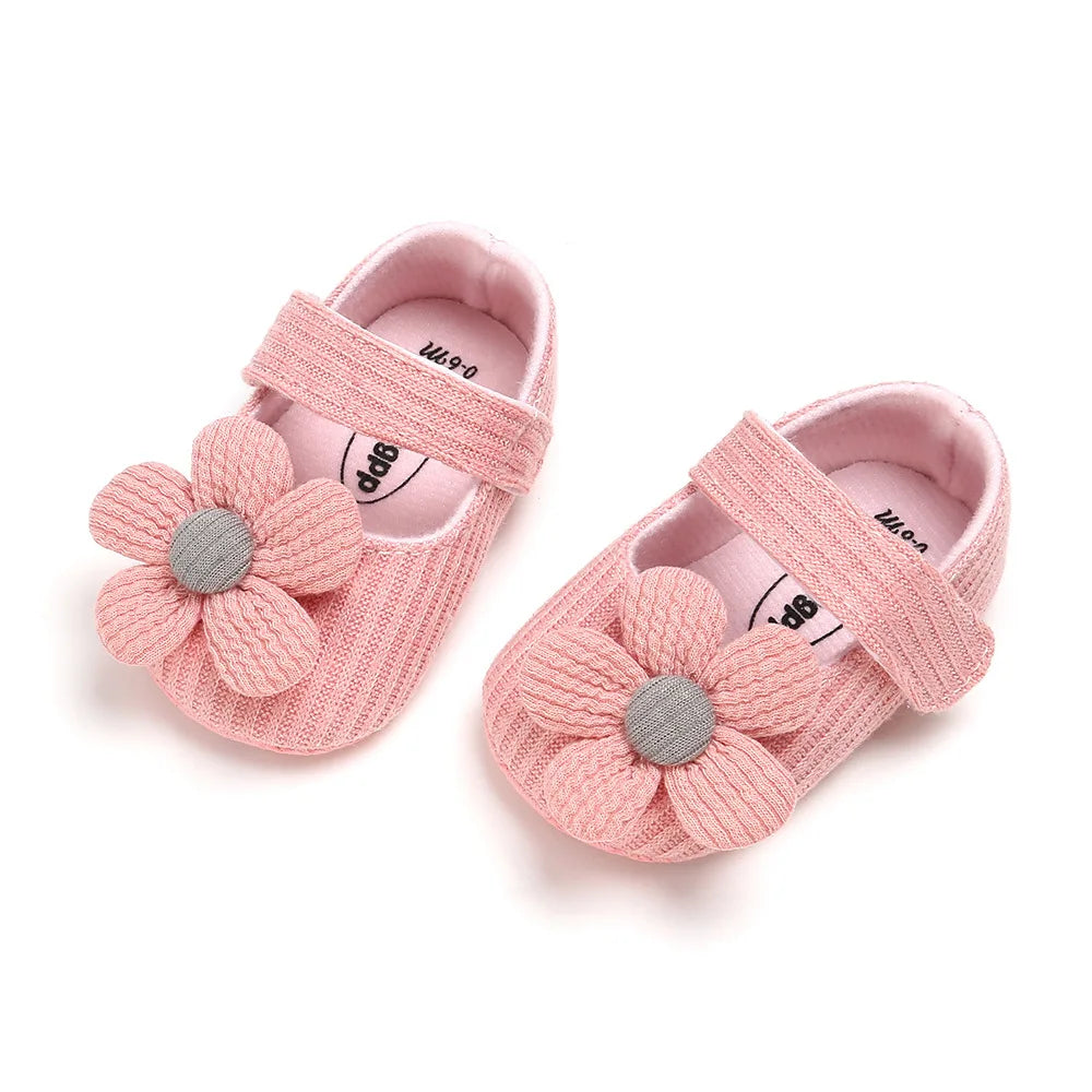 Meckior New Baby Girls Shoes Flower Bow Tie Princess Shoes Non-Slip Toddler First Walker Newborn Infants Girl Shoes Comfortable