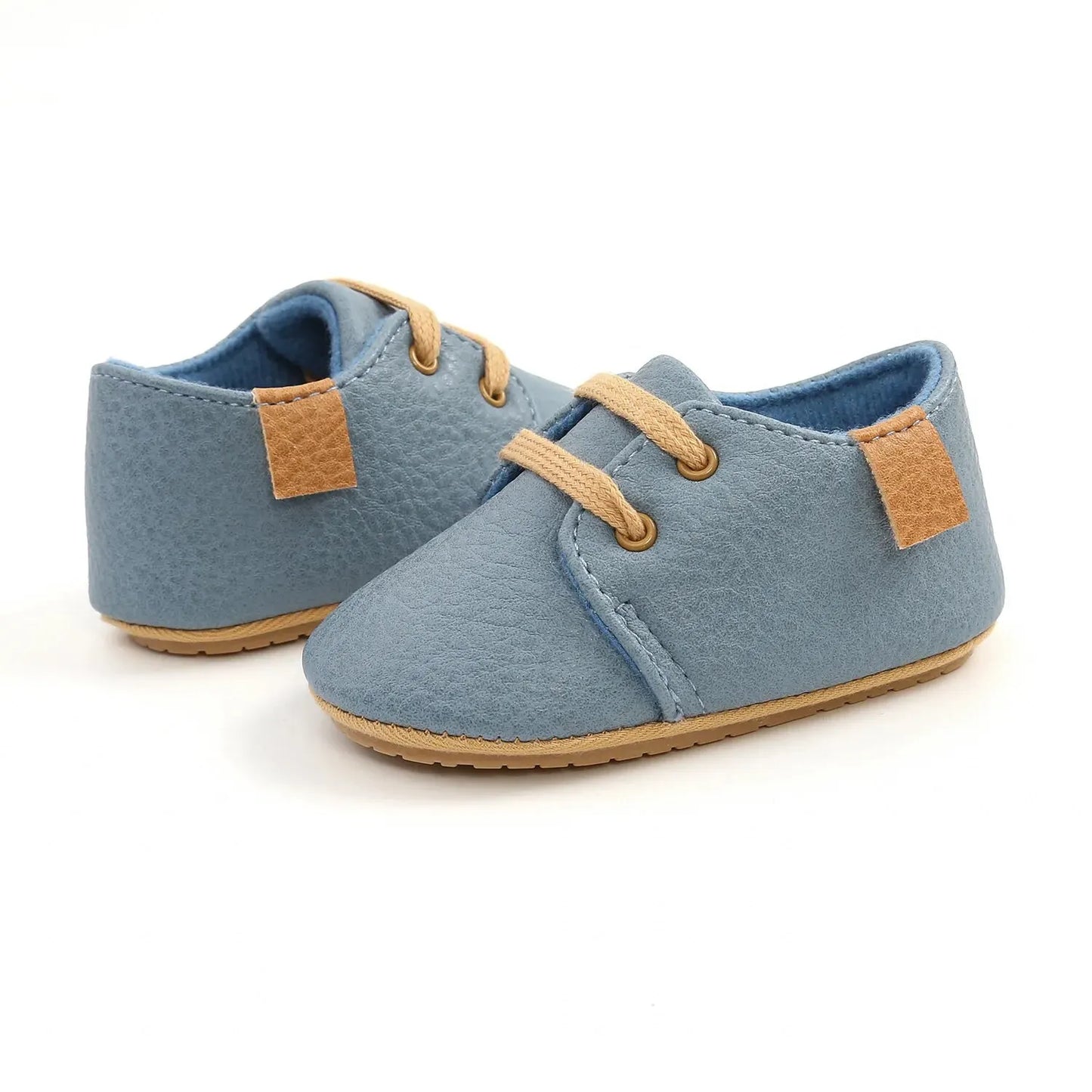 Meckior Baby Shoes Retro PU Leather Boy Girl Shoes Toddler Rubber Sole Anti-slip First Walkers Unisex Newborn Moccasins