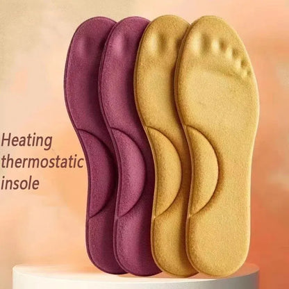 2Pairs Self Heating Insoles Thermostatic Thermal Insole Massage Memory Foam Arch Support Shoe Pad Heated Pads Winter Men Women