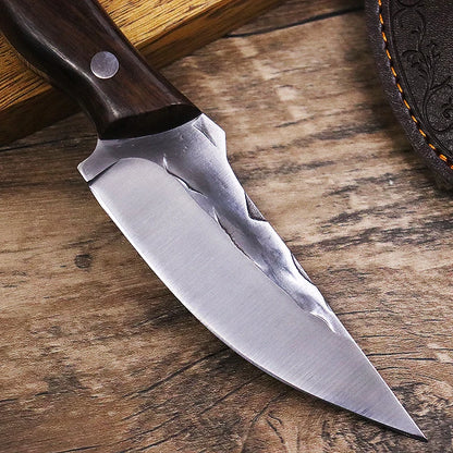 Sharp Boning Knife Stainless Steel Meat Cleaver Kitchen Knife Handmade Forged Chef's Knife for Household Wooden Handle Butcher