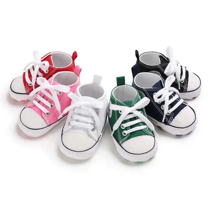 Meckior Baby Classic Star Canvas Sneakers Newborn Baby Boys Girls Shoes First Walkers Infant Toddler Anti-slip Crib Baby Shoes