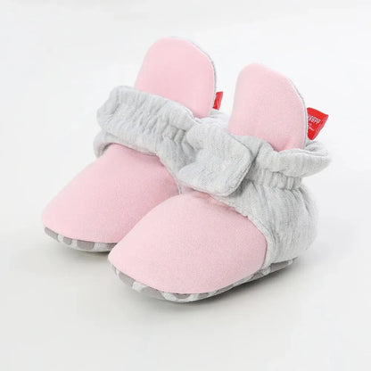 Meckior New Baby Socks Shoes Star Toddler First Walkers Booties Cotton Comfort Soft Anti-slip Warm Infant Baby Boy Girl Shoes