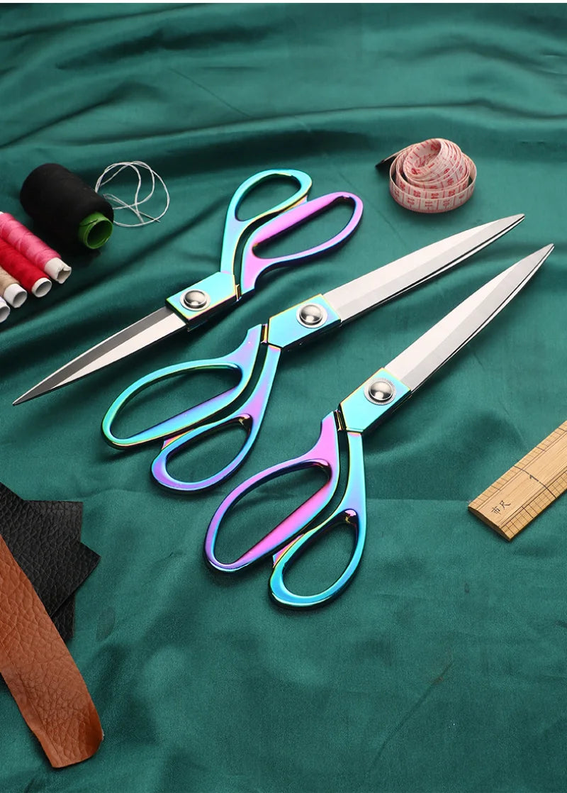 Professional Sewing Scissors Stainless Steel Tailor Scissors 8/9/10inch Fabric Cloth Cutter Diy Sewing Tools and Accessories 가위