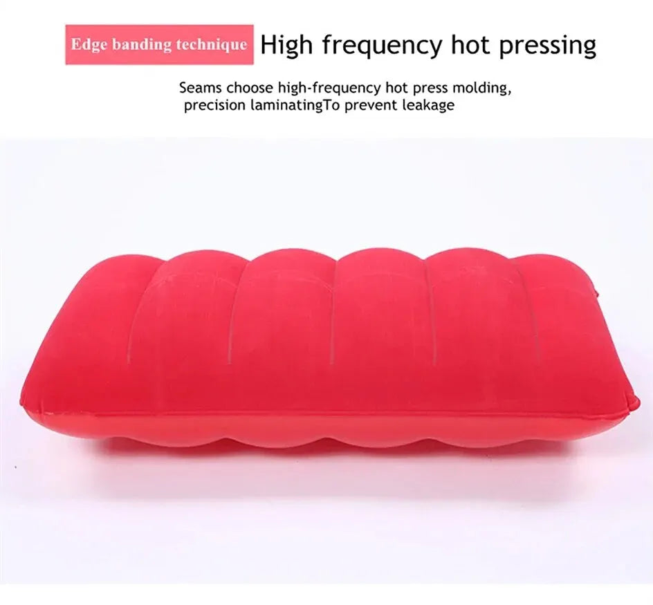 47x30cm Air Cushion Pillows Outdoor Camping Sleep Cushion Folding Square Lnflatable Pillows Travel Backrest Plane Head Rest Big