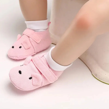 Meckior Baby Slippers Casual Baby Boy Girl Knit Crib Shoes Cartoon Soft Sole Anti-slip Prewalker Reptiles Toddler Baby Shoes