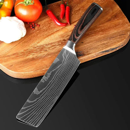 Professional Damascus Kitchen Knives Japanese Santoku Cleaver Slicing Knife Stainless Steel Boning Knife Butcher Cleaver Knife