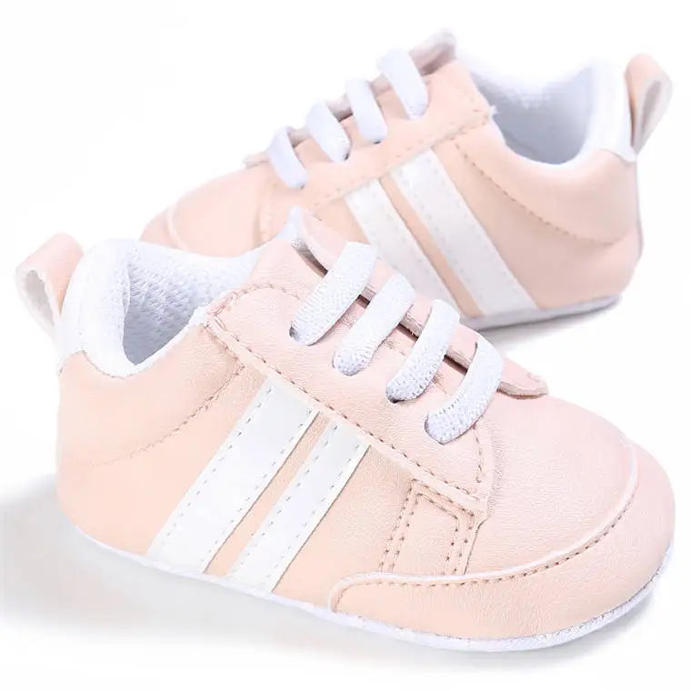 Meckior Baby Sneakers Classical Sport Soft Sole PU Leather Shoes Streaks Multi-Color First Walker Newbor Baby Boy Girl Shoes