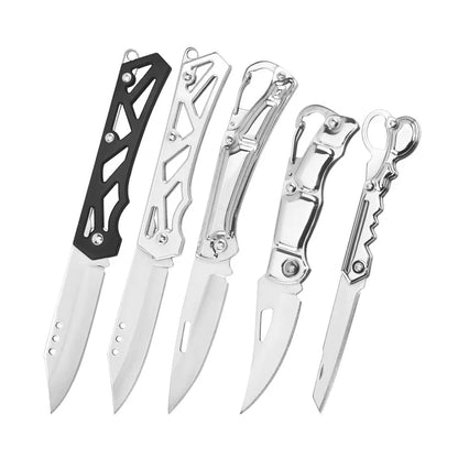 5PCS Pocket Folding Fruit Knife Set Stainless Steel Knife with Non-slip Handle for Kitchen Accessories Box Opener Utility Knife