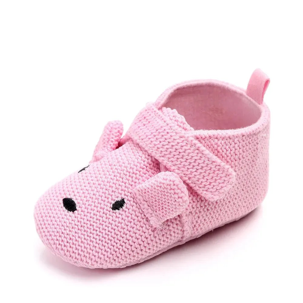 Meckior Baby Slippers Casual Baby Boy Girl Knit Crib Shoes Cartoon Soft Sole Anti-slip Prewalker Reptiles Toddler Baby Shoes