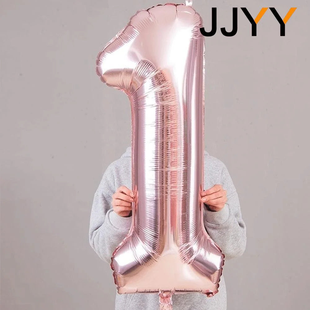 Foil Numbered Balloons 0-9 Balloons Birthday Wedding Birthday Decorations Supplies Anniversary Gift Party Decoration 32Inch 1PC