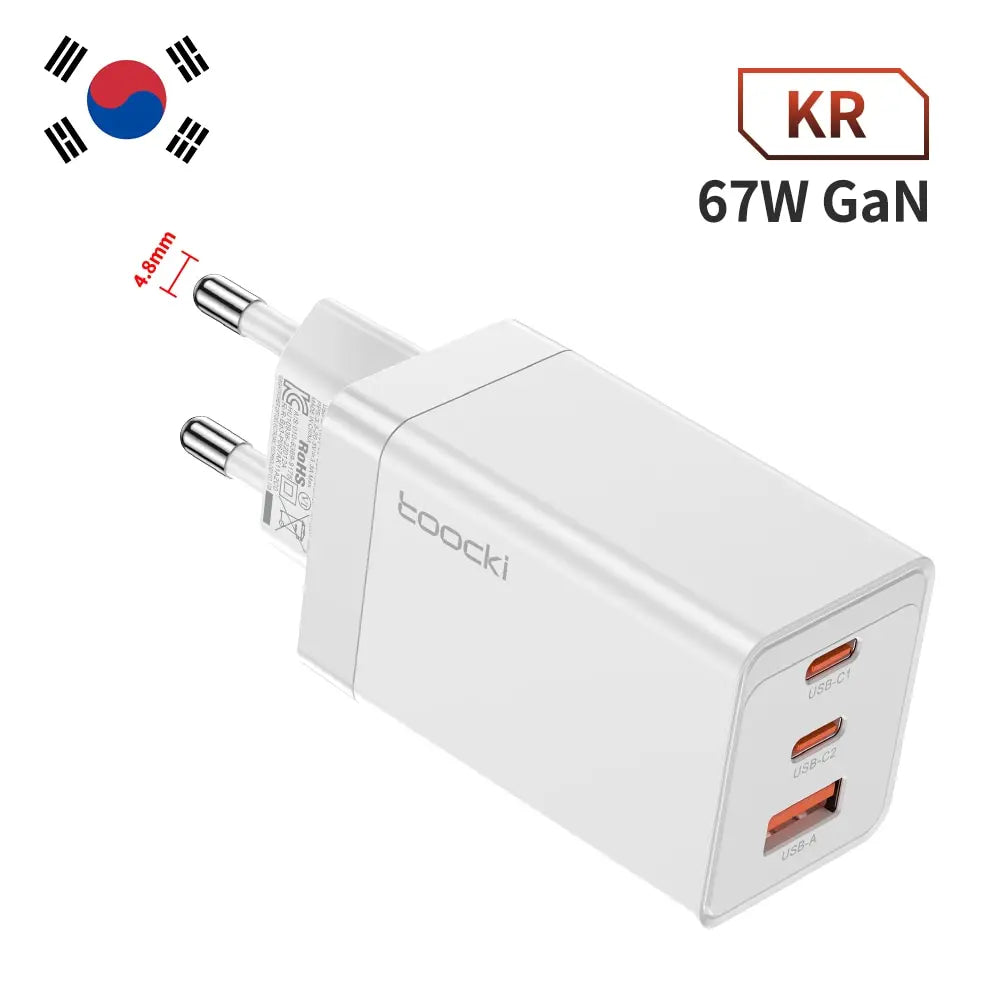 67W GaN USB C Charger 65W Quick Charge QC 4.0 PD 3.0 45W Type C Fast USB Charger For iPhone 16 15 14  Pro Samsung MacBook