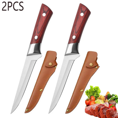 Stainless Steel Boning Knife Kitchen Knife for Meat Cleaver Fruit Paring Vegetable Knife Pork Beef Sheep Meat Cutting Knife