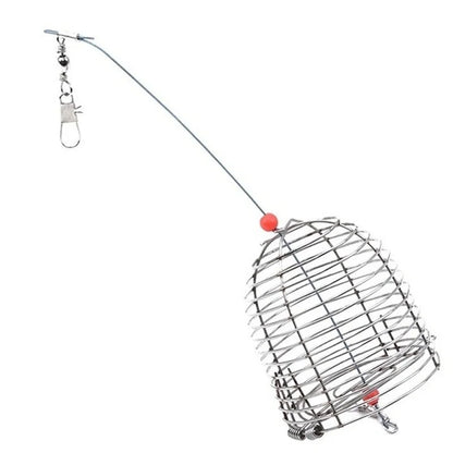 Fishing Cage Fishing Stainless Steel Bait Cage Basket Feeder Holder Fishing Lure Cage 3 Sizes S/M/L Fishing Feeder Cage