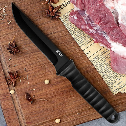 5Cr15Mov Stainless Steel Meat Cleaver Sharp Boning Knife Fishing Accessories Knife with Holster Multifunction Vegetable Peeler