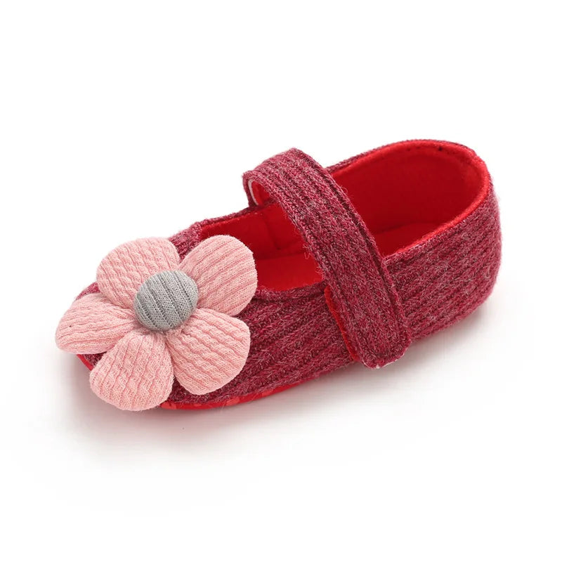 Meckior New Baby Girls Shoes Flower Bow Tie Princess Shoes Non-Slip Toddler First Walker Newborn Infants Girl Shoes Comfortable