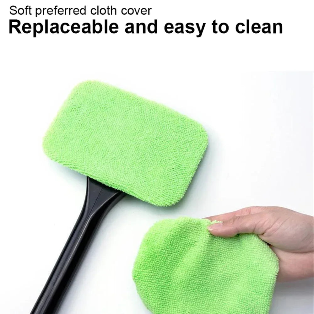 Car Window Cleaner Brush Kit Windshield Cleaning Wash Tools Inside Interior Auto Glass Wiper with Long Handle Car Accessories