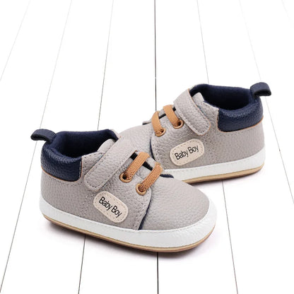 Meckior 2024 New Arrivals Baby Boys Girls PU Leather Sports Shoes Casual Rubber Bottom Anti Slip Toddler Shoes First Walkers