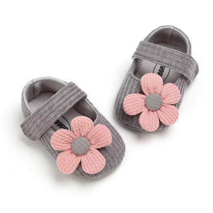 Meckior New Baby Girls Shoes Flower Bow Tie Princess Shoes Non-Slip Toddler First Walker Newborn Infants Girl Shoes Comfortable