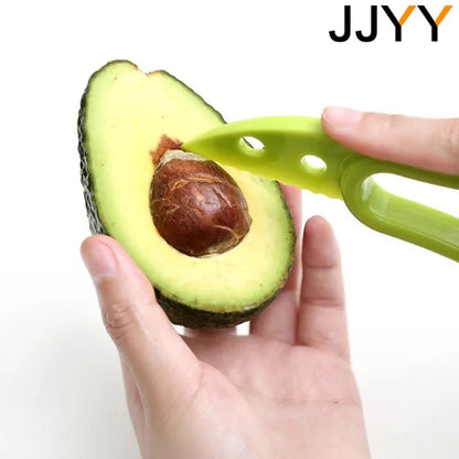 3 in 1 Avocado Slicer Shea Corer Butter Fruit Peeler Cutter Pulp Separator Plastic Knife Kitchen Vegetable Tools