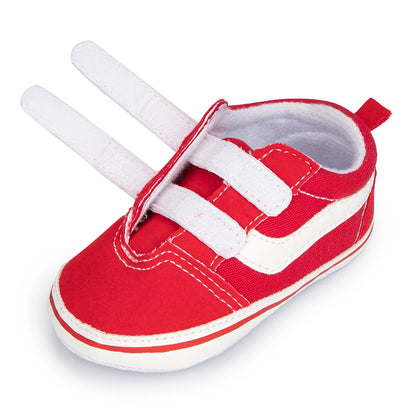 Meckior Baby Canvas Sneakers Classic Stripes Casual Baby Boy Girl Shoes Anti-slip Soft First Walkers Infant Baby Unisex Shoes