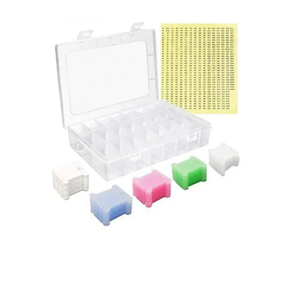 Plastic Bobbins Set with Storage Box Spool Thread Card Embroidery Floss DIY Stitch Thread Organizer Holder Sewing Tools Costura