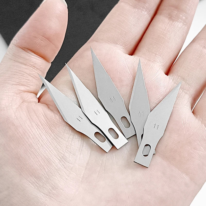 100/50/20Pcs Metal Scalpel Knife Engraving Knife Blades Wood Carving Knife Blade Replacement Surgical Sculpture Cutting Tools