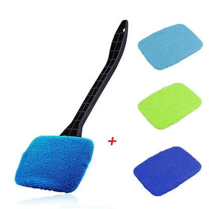 Car Window Cleaner Brush Kit Windshield Cleaning Wash Tools Inside Interior Auto Glass Wiper with Long Handle Car Accessories