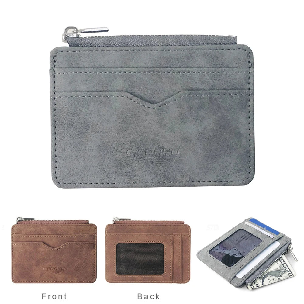 Small Mini Lizard Pattern PU Leather Business ID Card Holder - Stonego Wallet Case for Men & Women with ID Windo